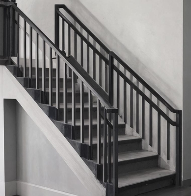 5.8-6.0M comprimento escada moderna de metal preto grades de alumínio para sistema de varanda decorativa