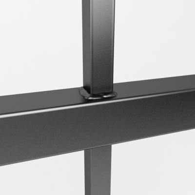 5.8-6.0M comprimento escada moderna de metal preto grades de alumínio para sistema de varanda decorativa