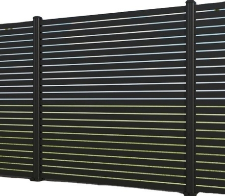 Cercas de privacidade de jardim ao ar livre com painéis horizontais de laje de alumínio de grau 6063 e design