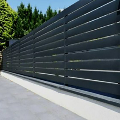 Painéis de vedação de laje horizontal impermeável para jardim exterior vedação de privacidade de alumínio