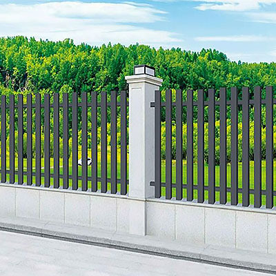 Serviço de corte Porta de alumínio anodizado moderno para design de cerca de metal sofisticado