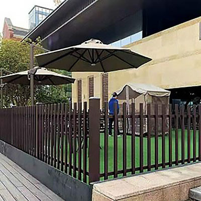 Serviço de corte Porta de alumínio anodizado moderno para design de cerca de metal sofisticado