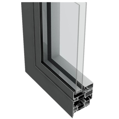 Quadro de vidro duplo 6063 T5 Profil de alumínio para janela de revestimento dentro de 5,8-6,0M de comprimento