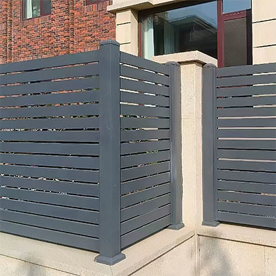 Grau 6063 Balcão curvado, mangueira, balustras para exterior, componentes de alumínio para cercas