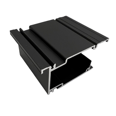 Perfil de janela de alumínio 6063 anodizado preto certificado pela ISO para design de janela superior