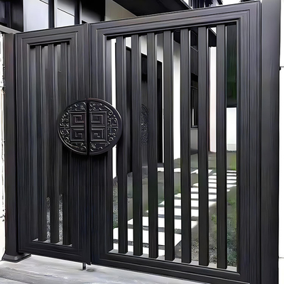 Proteção da privacidade Painéis de vedação em alumínio, metal, pó preto revestido para cercas horizontais