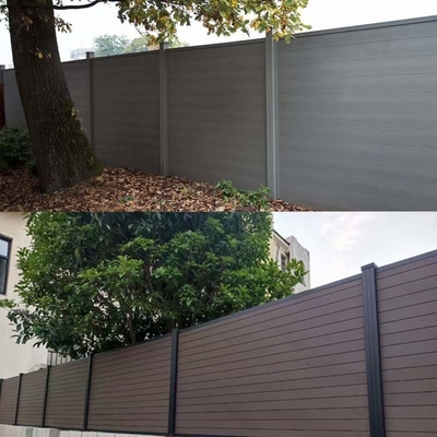 Jardim exterior privacidade de alumínio e painel de WPC vedação porta de parede porta com espessura de 0,30 mm
