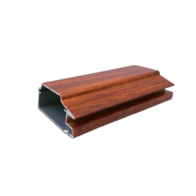 Quadro de alumínio anodizado de extrusão de grãos de madeira para molduras de janelas e decoração de armários