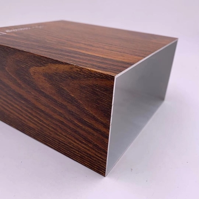Quadro de alumínio anodizado de extrusão de grãos de madeira para molduras de janelas e decoração de armários