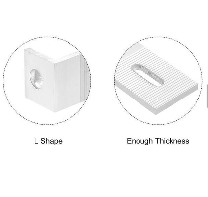 6005 L-Feet Solar Mounting Bracket com tolerância de ± 1% Shengxin Aluminium Alloy