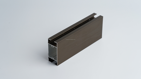 Perfil de alumínio decorativo para parede de vidro de cortina Anodizado