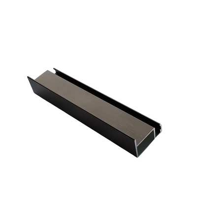 Perfil de alumínio decorativo para parede de vidro de cortina Anodizado