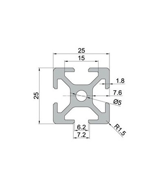 Profissionais anodizantes de T-slot de prata personalizáveis V-slot 4040 4080 com T3-T8 Temper