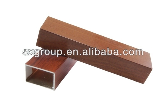 Aluminio Color Madera Tubo de Aluminio Grade 6000 Series Profil de alumínio para janela