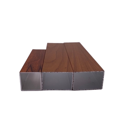 Aluminio Color Madera Tubo de Aluminio Grade 6000 Series Profil de alumínio para janela