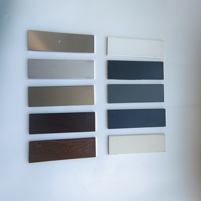 Polish Brush Powder Coating Golden Anodizing Wood Grain PVDF Edifício Construção Portas de janela