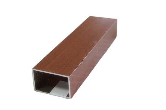 Aluminio Color Madera Tubo de Aluminio Grade 6000 Series Profil de alumínio para janela