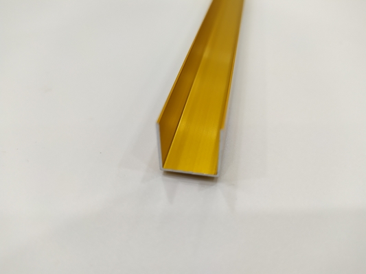 Espessura personalizada Faixa de perfil de alumínio dourado com perfil de alumínio U Channel
