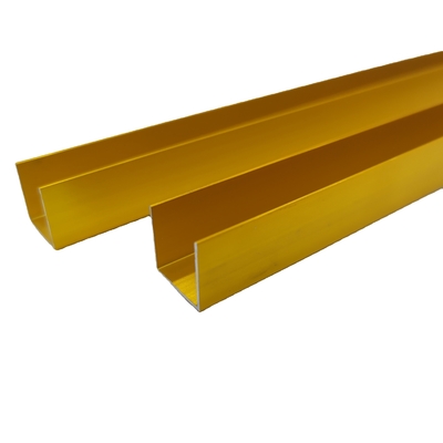 Construção de apartamentos Profil de alumínio anodizado de ouro com espessura personalizada