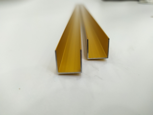 Construção de apartamentos Profil de alumínio anodizado de ouro com espessura personalizada