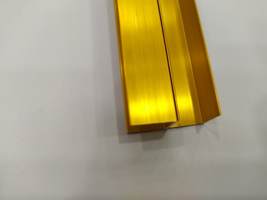 Construção de apartamentos Profil de alumínio anodizado de ouro com espessura personalizada