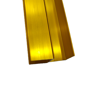 Perfis de alumínio personalizados Profil de canal de alumínio anodizante de ouro com T5 Temper