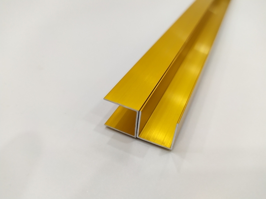 Perfis de alumínio personalizados Profil de canal de alumínio anodizante de ouro com T5 Temper