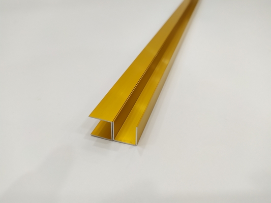 Perfis de alumínio personalizados Profil de canal de alumínio anodizante de ouro com T5 Temper