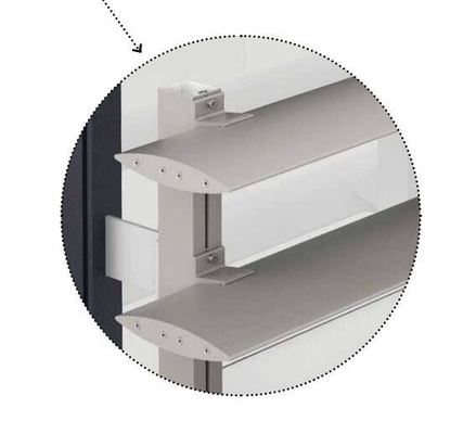 Sistema de revestimento em pó de protector solar com lâminas de perfil de liga de processamento de serviço de perfuração