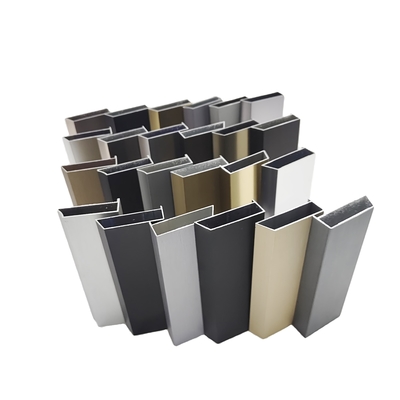 Perfil de alumínio para janelas e portas de armários Espessura do quadro 0,8 mm-2,0 mm Tolerância ± 3%