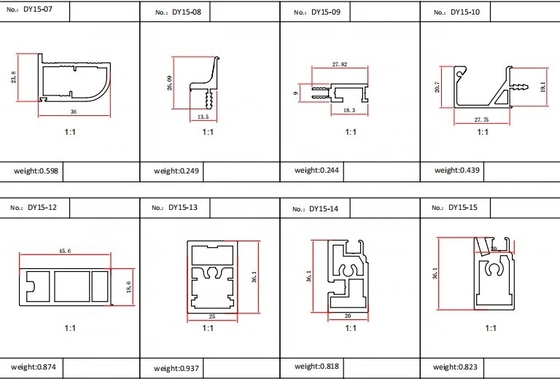 Perfil de alumínio de janela deslizante para Shengxin 6063 T5 em branco prata champanhe preto