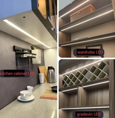 Tabela de base de alumínio LED de acabamento de moagem para tabulação de parede personalizada e decoração de piso