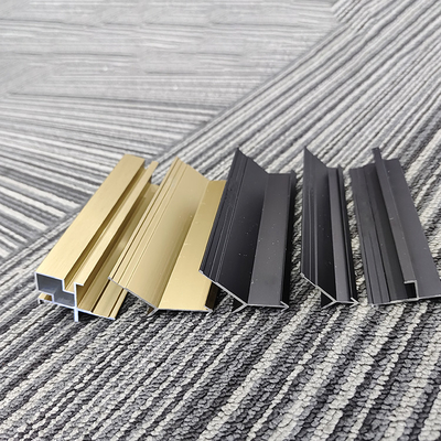 Perfil de alumínio decorativo para apartamentos modernos Ouro e preto 0.8mm-2.0mm espessura