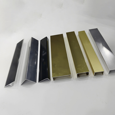 Perfil de alumínio decorativo para apartamentos modernos Ouro e preto 0.8mm-2.0mm espessura