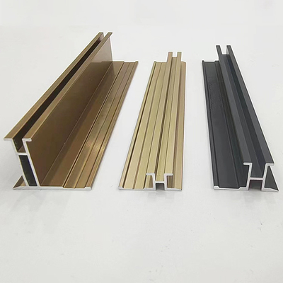 Perfil de alumínio decorativo para apartamentos modernos Ouro e preto 0.8mm-2.0mm espessura