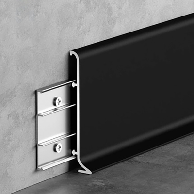 Empurrar e puxar PVC Custom Moderno Flooring Baseboard Iluminação Perfil com Luz LED
