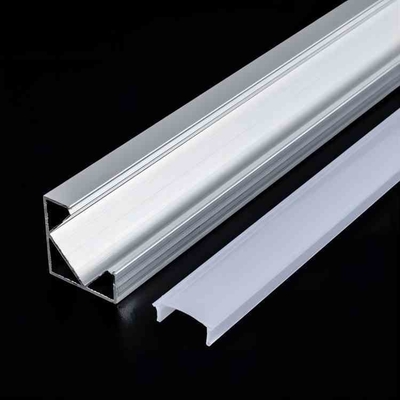 Perfil de alumínio LED plano para gesso ou teto em repouso em espessura personalizada