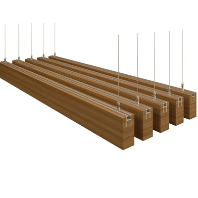 Profissionais de tecto em alumínio para decoração, revestidos com pó, de grãos de madeira