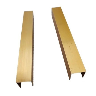 6063/6061/6005/6060 T5/T6 Perfil de alumínio anodizado dourado para decoração de banheiro