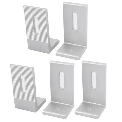 Brackets de montagem de painéis solares de alumínio em forma de L 80x40x40mm para aplicações externas