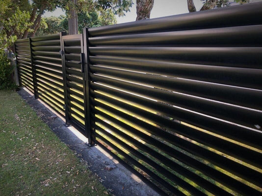 5.8-6.0M comprimento personalizado 6063-T5 revestimento em pó de alumínio cerca de picada para o Reino Unido