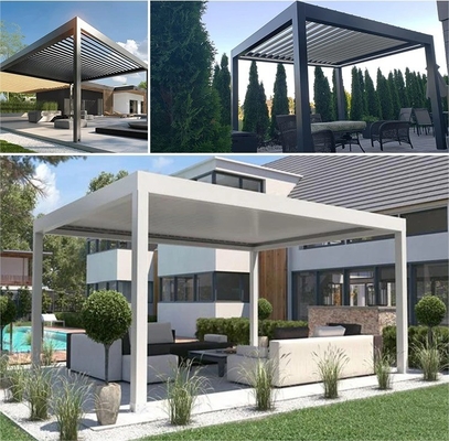Cor de alumínio personalizado Post Beam Gutters Blade Louver Roller Shutter para Pergola