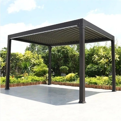 Louvre à prova d'água Telhado Louver Gazebo exterior Pergola de alumínio com design moderno