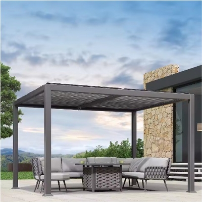 Louvre à prova d'água Telhado Louver Gazebo exterior Pergola de alumínio com design moderno