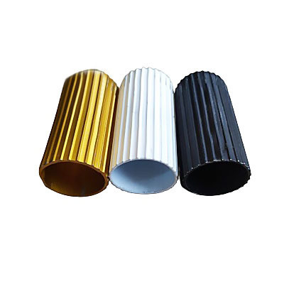 5.8-6.0M comprimento tubos de cortina de alumínio circulares redondos 6063 T5 ouro anodizante é liga