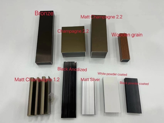 Anhui Shengxin Grão de Madeira Bolívia Alumínio Profil de Janela e Porta com Anodização Personalizada