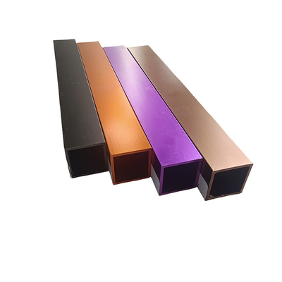 Perfil de extrusão de alumínio com superfície anodizada colorida para linha decorativa Dorado