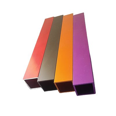 Perfil de extrusão de alumínio com superfície anodizada colorida para linha decorativa Dorado
