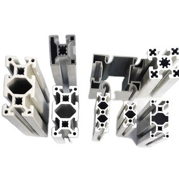 Fabricação industrial T Slot V Slot Extrusão Prata Preto Perfis de alumínio anodizado