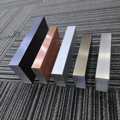 Tamanho personalizado Anhui Shengxin Alumínio Perfil retangular quadrado com várias cores de superfície